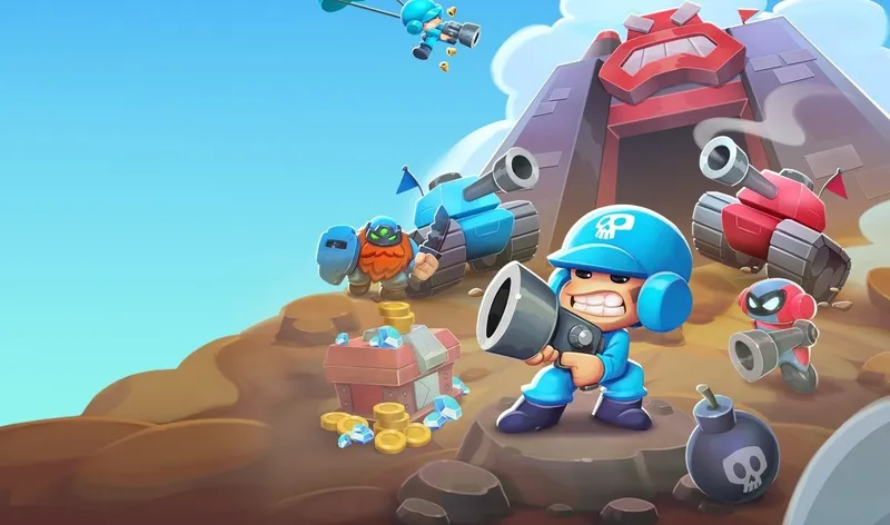Splash screen of the Grunt Rush website