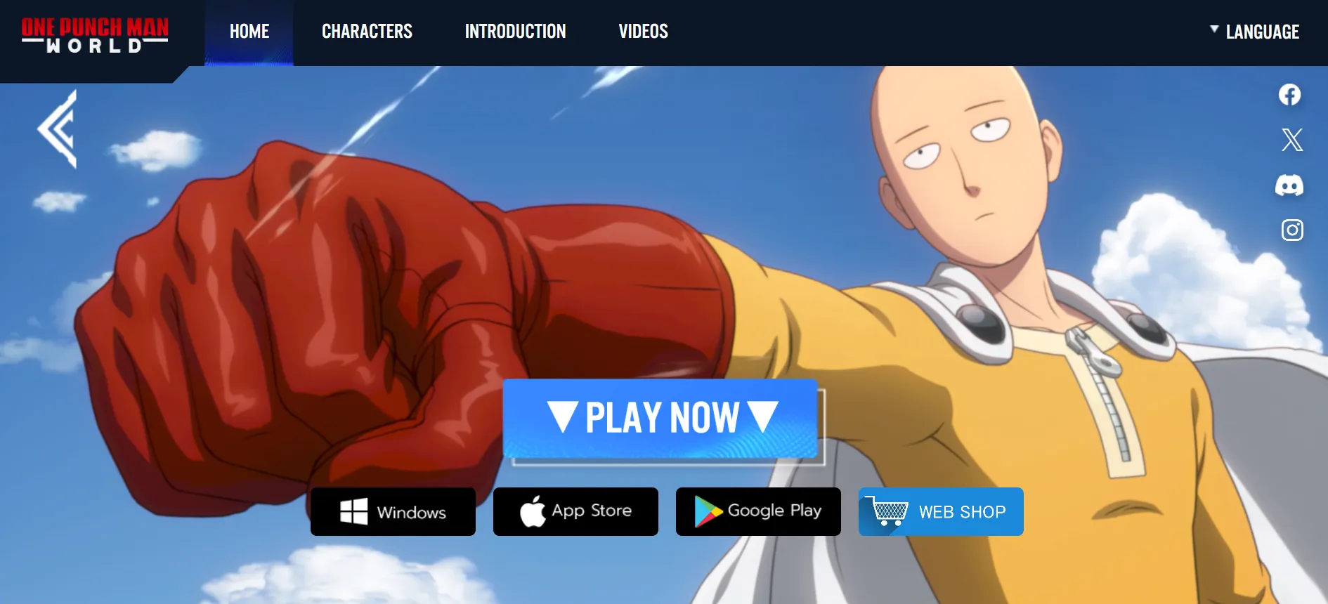 One Punch Man World: Homepage